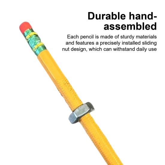 Threaded Pencils for Kids Sensory Support Pencil with Sliding Nut Quiet Threaded Fidget Pencil for Focus Calming