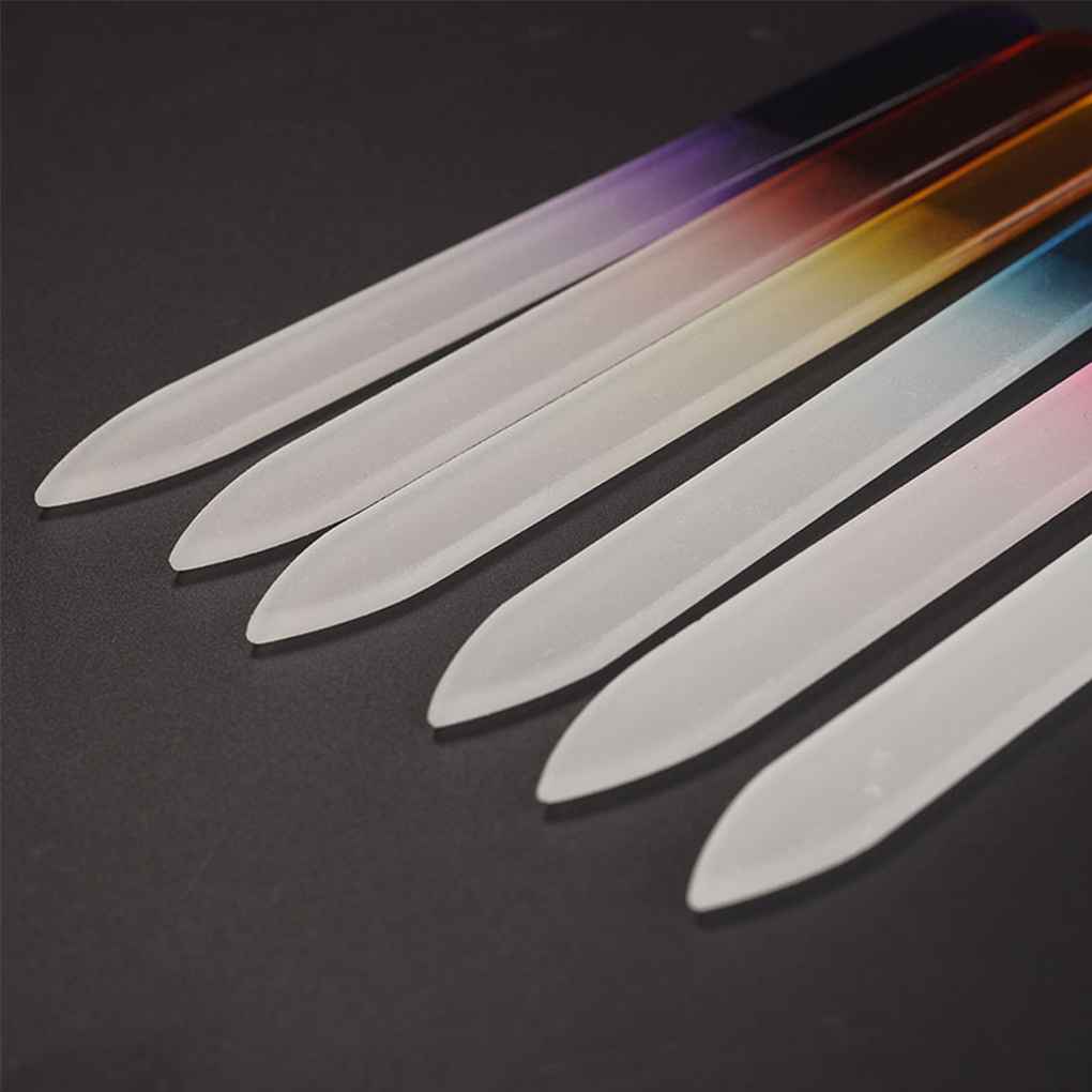 6PCS/Set Nail File Frosted Wear-resistant Flexible Washable DIY Handicrafts Glass Nail Art Manicure Tools Women