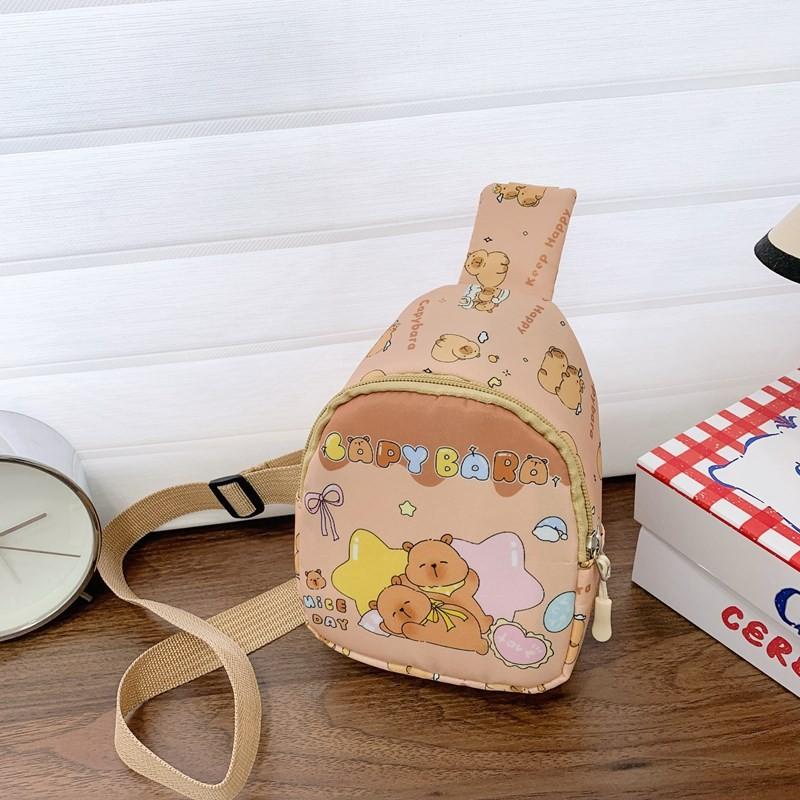 Capybara Animal Pattern Single Shoulder Crossbody Chest Bag Fashion Kids Gift