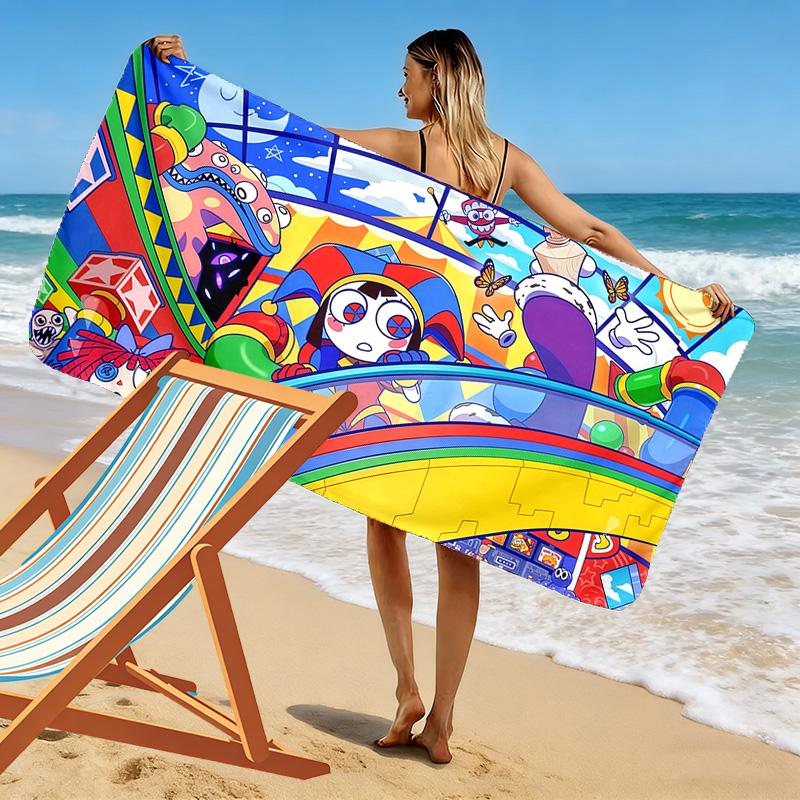 The Amazing Digital Circus2 Print Beach Towel, Large Soft Quick Dry Towel for Beach Camping Swimming