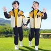 Children's Three-Piece School Uniform Set: Windbreaker for Spring & Autumn, Detachable, Winter-Ready, Thickened for Kindergarten.