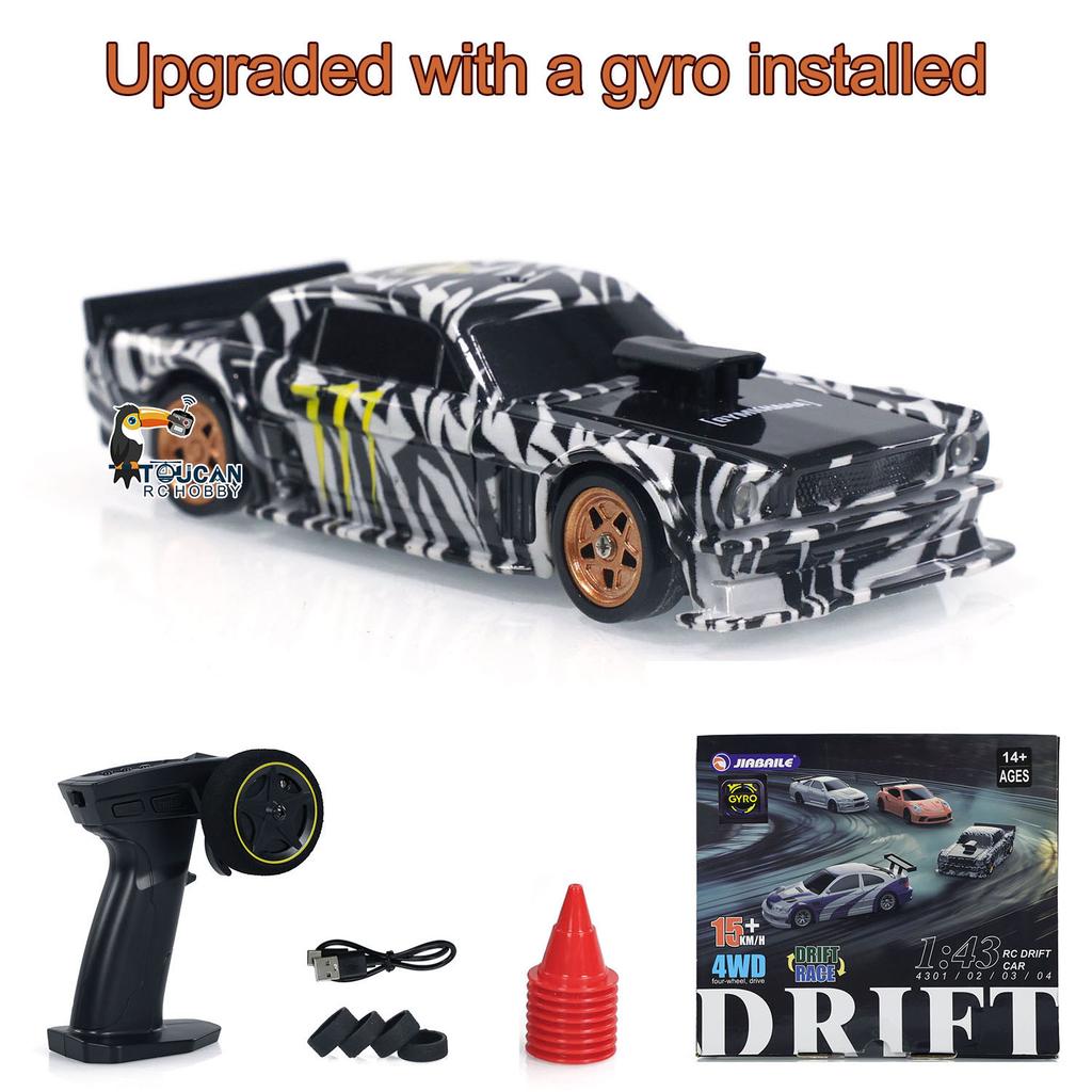 Giroscop îmbunătățit RC 1/43 Mașină de Difting Curse RTR 4WD Tracțiune pe patru roți Model cu Radiocomandă de Mare Viteză 2.4g Mașină de Curse de Drift Mini Cadouri