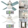With Remote Control E27 Socket Ceiling Fan Dimmable Wireless Fans Lighting  for Bedroom Living Room
