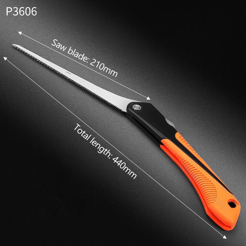 Manual Folding Saw Sk5 Steel One-Button Folding Design Hand Saw Ergonomic Non-Slip Grip Handle Sharp Cutting Wood Garden Saw