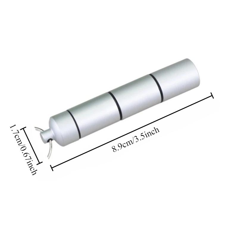 Mini Portable Aluminum Waterproof Pill Box Shell Sealed 3-hour Grid One Day Organizer Tablet Travel Medical Vitamin Fish Oil.