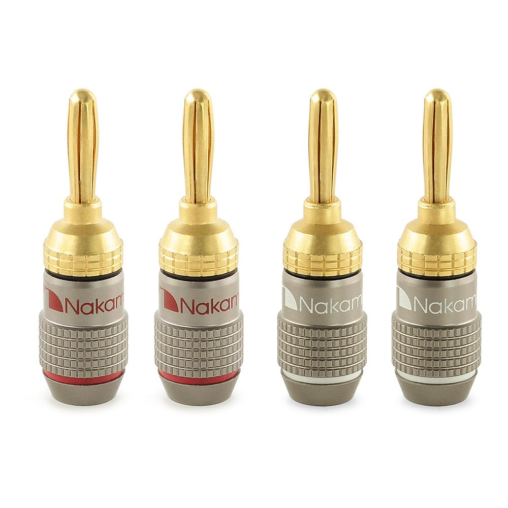 

Nakamichi FanLock Excel Series 24k позолоченный банановый штекер 10 AWG 18 AWG калибр 4 мм динамик усилитель стерео домашний кинотеатр радио аудио провод кабель