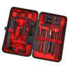 18-Piece Black Manicure Set: Nail Clippers & Art Tools
