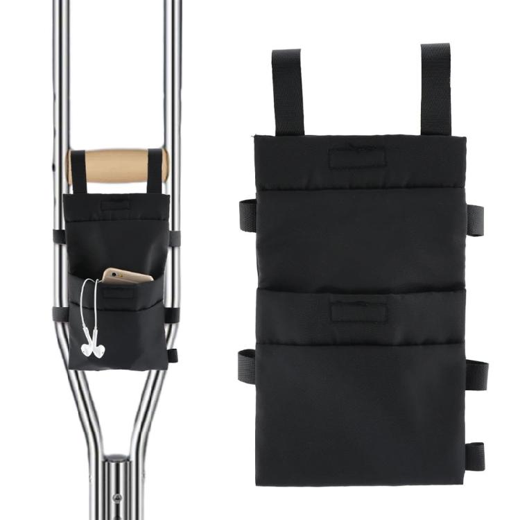 Cane Mounted Hydrations Pouch Tear Resistant Nylon Multi Pocket Storage Cane Organizers For Beverages Personal Items