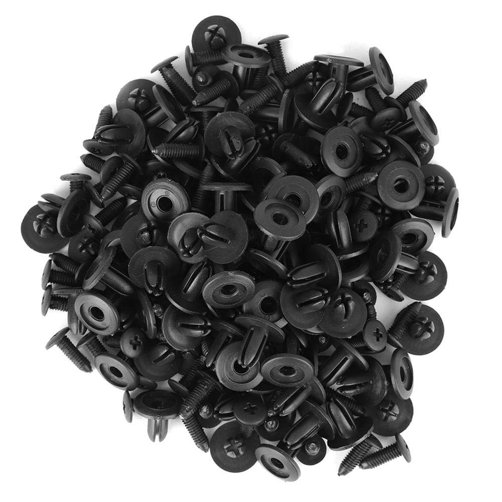 Fender Bumper Clips, 100pcs Car Plastic Rivet Fasteners Push Clips 6mm Hole Dia Fasteners normal