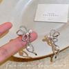 Light Luxury Versatile Wrapped Ribbon Bow Ear Clip