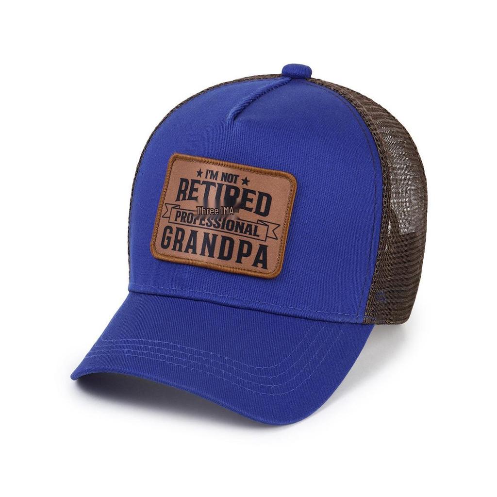 Men's Summer Mesh Baseball Cap with Embroidered Leather Label