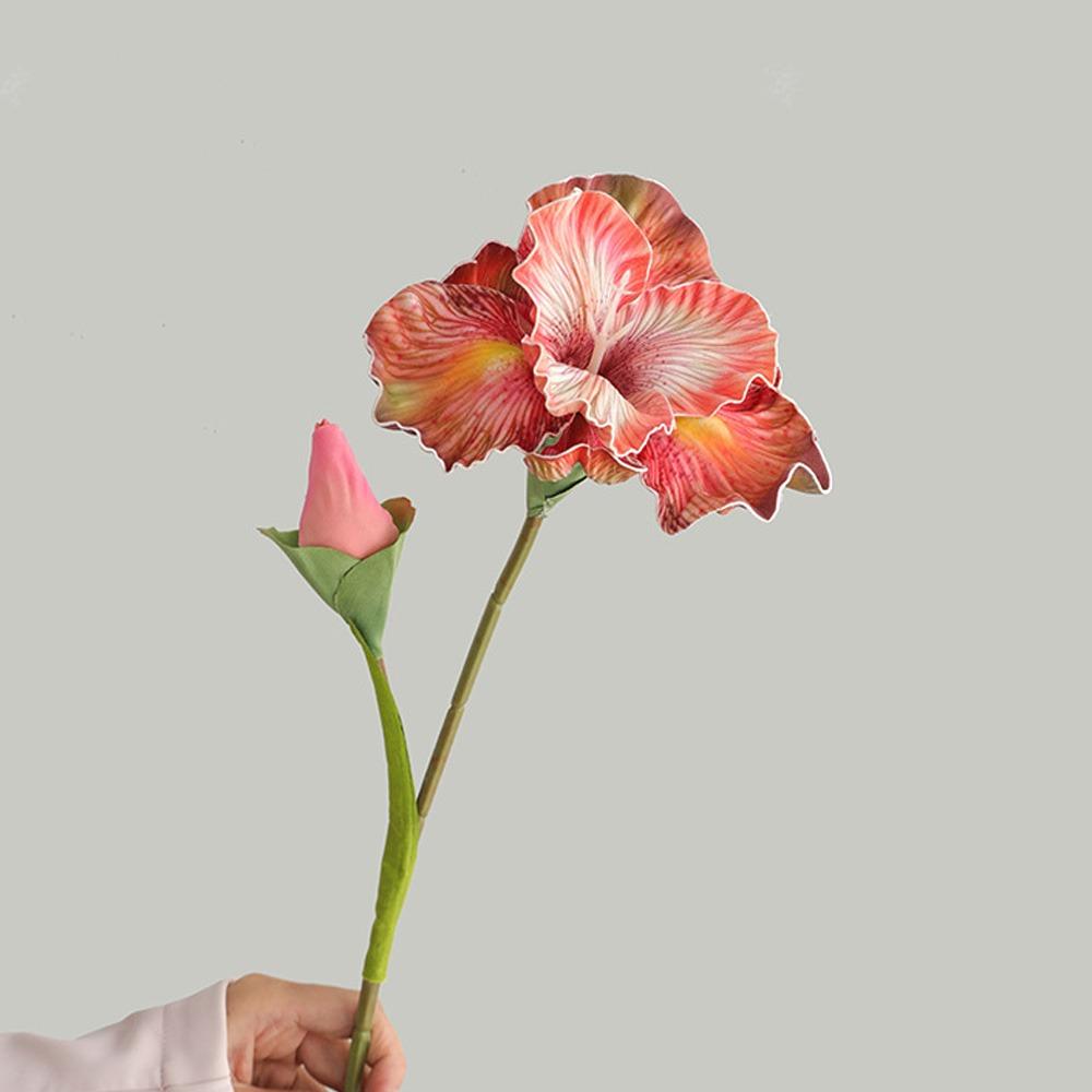 

2 шт. Искусственные цветы ириса Алис из ЭВА, Реалистичные, 45 см, Симуляция орхидеи Каттлея, Красивый ручной работы, Шелковый искусственный цветок оранжевый