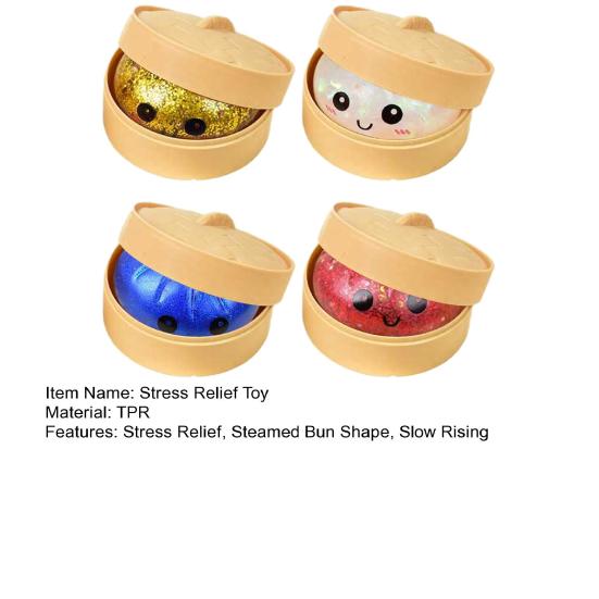 1/4 Peças Brinquedo de Pão Cozido Simulado Alívio do Estresse Crescimento Lento Pão Brinquedo Sensorial Escritório Casa Relaxamento Bola de Estresse Macia Pão Aperte Brinquedo de Dedo