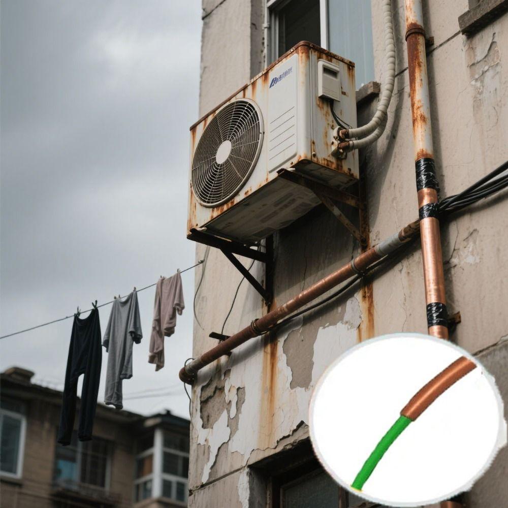PE Plastic Air Conditioning Copper Protector 4M Length Non-Deformation PE Plastic Elbow Artifact Anti-Deformation Copper Pipe