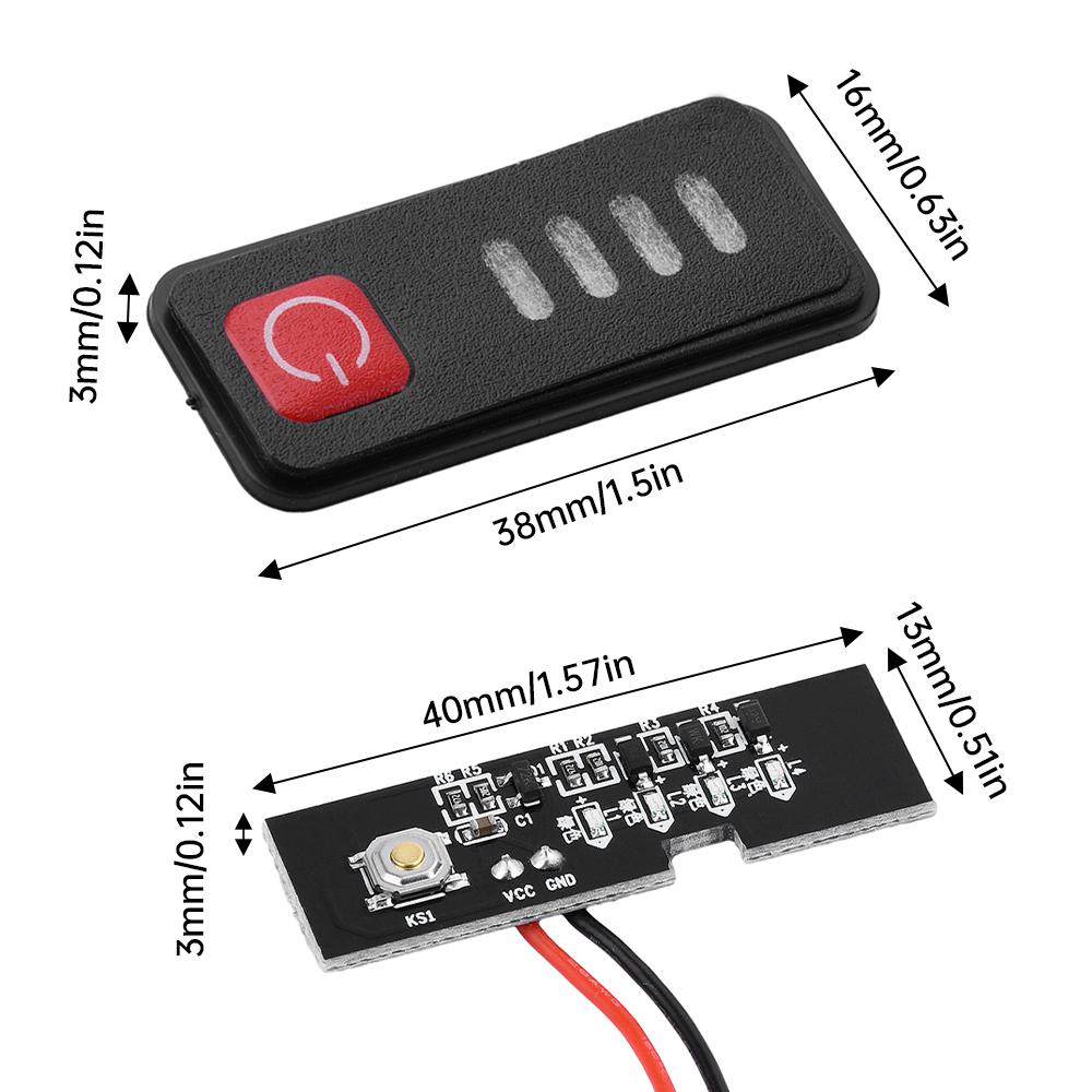 18V/21V Battery Capacity Indicator Three-light Delayed Power Display Battery Shell Universal Accessories Battery capacity indica
