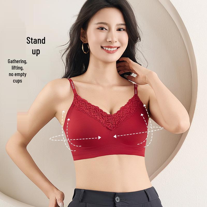 Seamless Soft Support Lifting Smooth Strap Bra with Fixed Cup