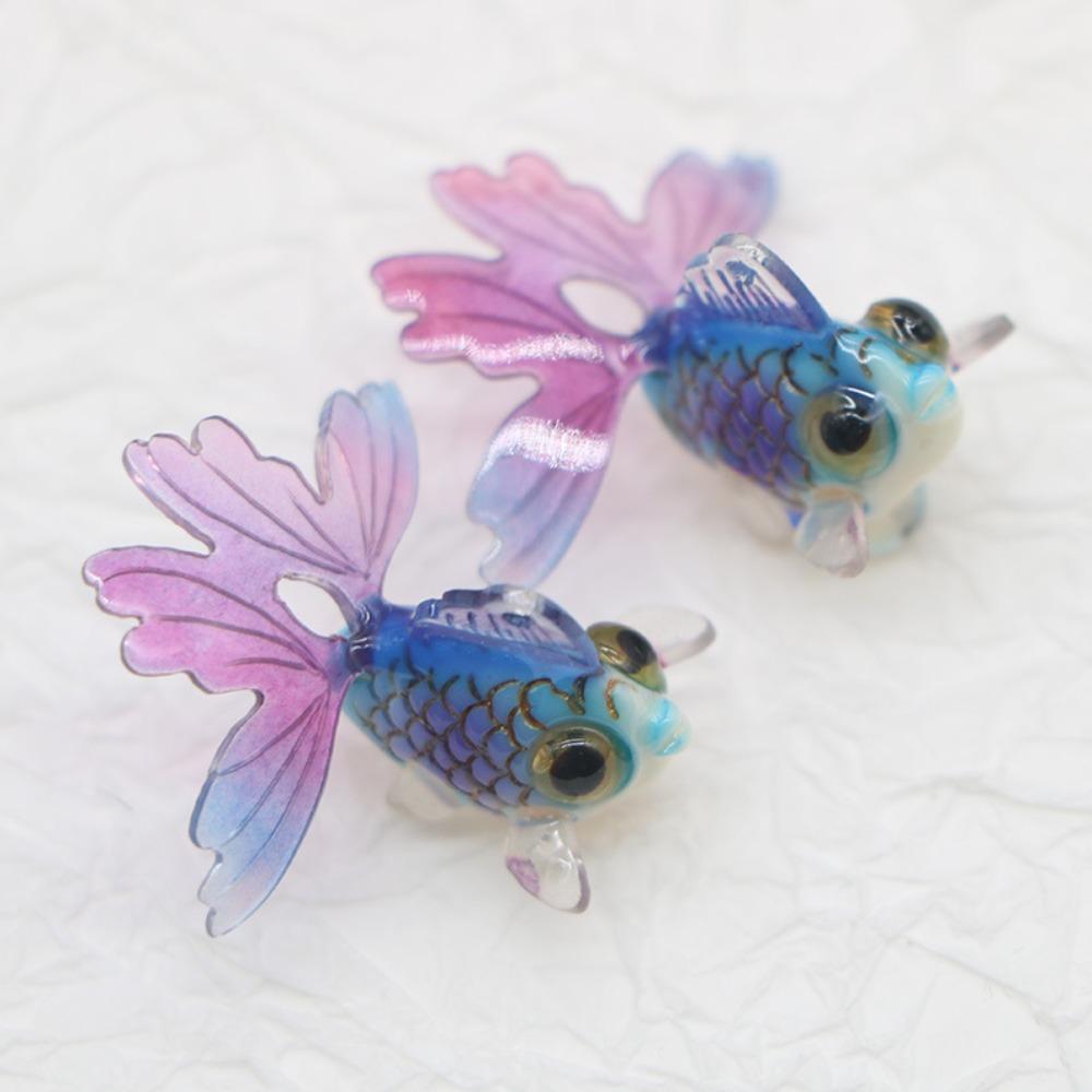 Handmade Materials Mini Goldfish Figurine PVC Material DIY Craft Figurine  Home Decor