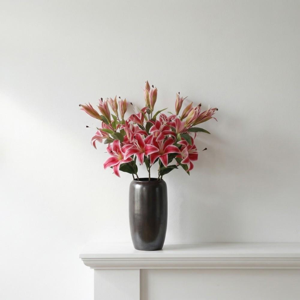 Plastik Simulation Lilium Brownii Blume 5 Köpfe Künstliche Blumen Wohnzimmer Schreibtisch