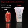 ZISIZ Colored Disposable Plastic Straws