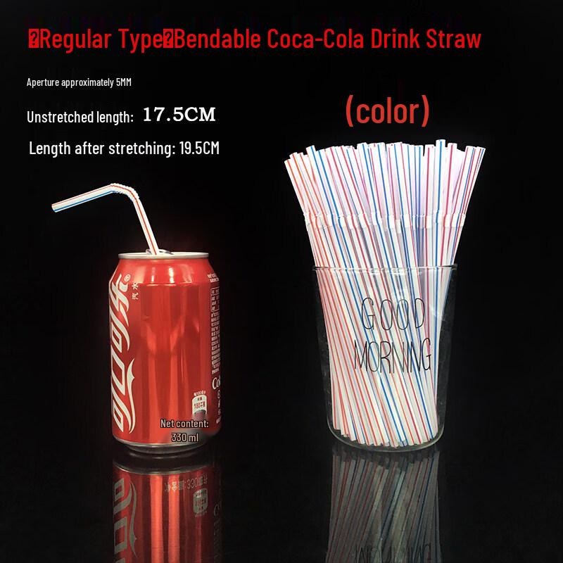 ZISIZ Colored Disposable Plastic Straws