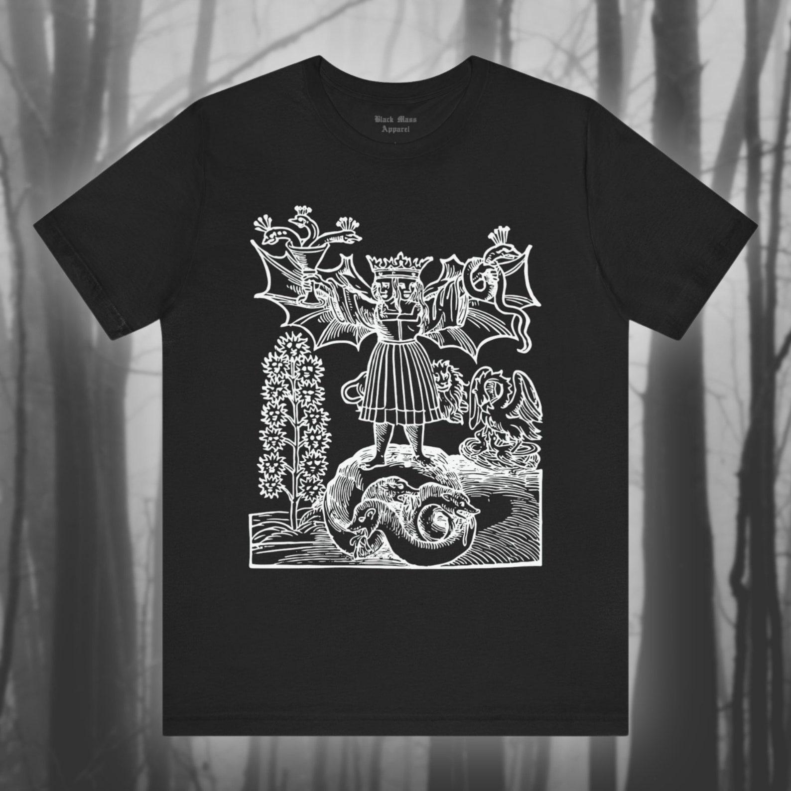 The Hermetic Androgyne, Vintage Art T-Shirt, Esoteric, Occult ArT-Shirt, Hermetic Magic Tee, Alchemy Unisex Jersey Short Sleeve Tee S