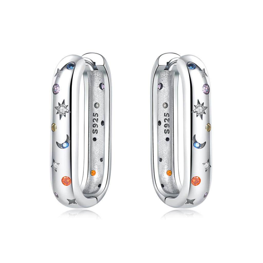 925 Sterling Silver Simple Gold U-shaped Earrings Jewelry Versatile Hoop Earrings for Women Jewelry Fine Birthday Party Gifts