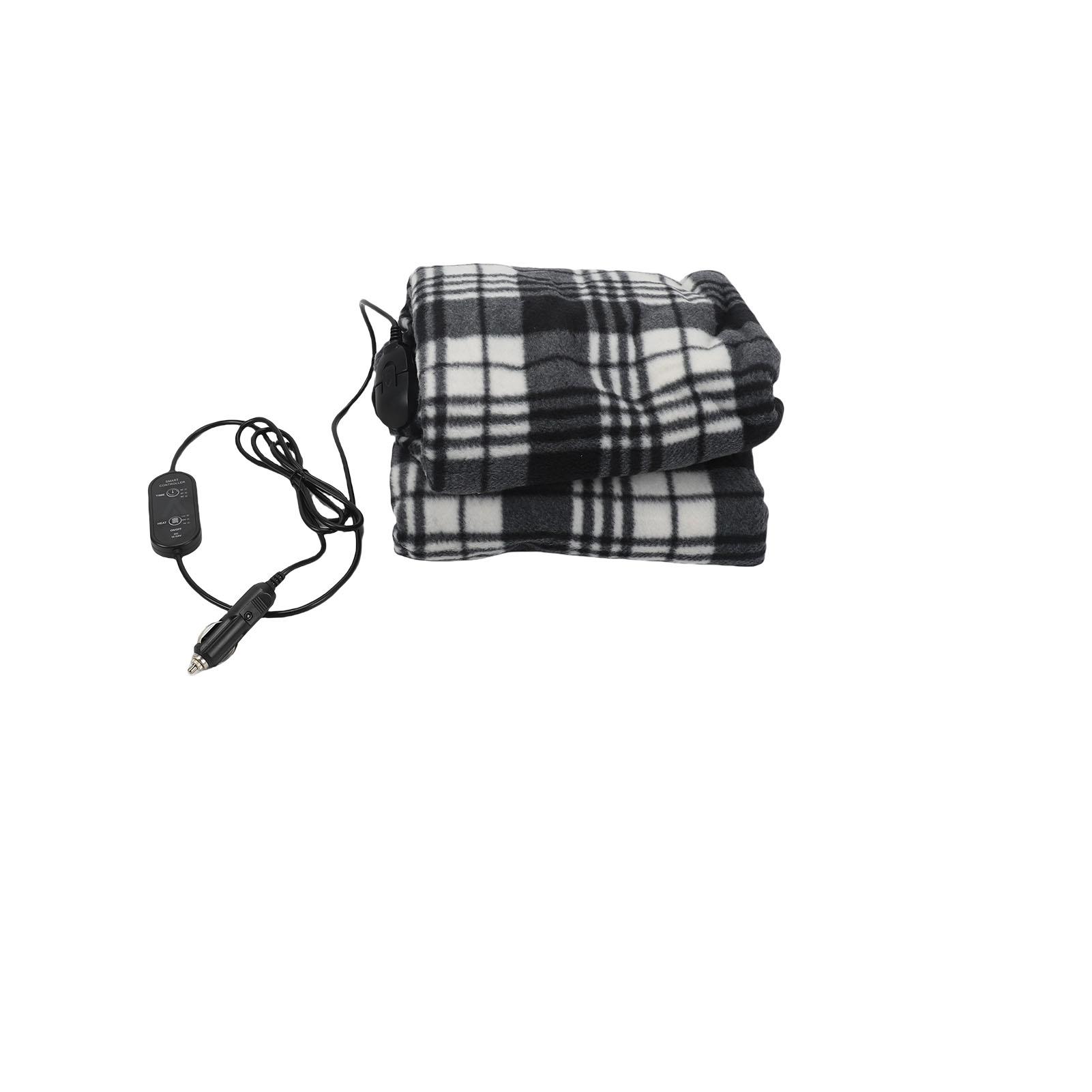 Hted Car Blanket  12V-24V Electric Blanket with Temperature Controller 3 Hting  s Timed Shutdown for Outdoor Camping 59.06x43.31in