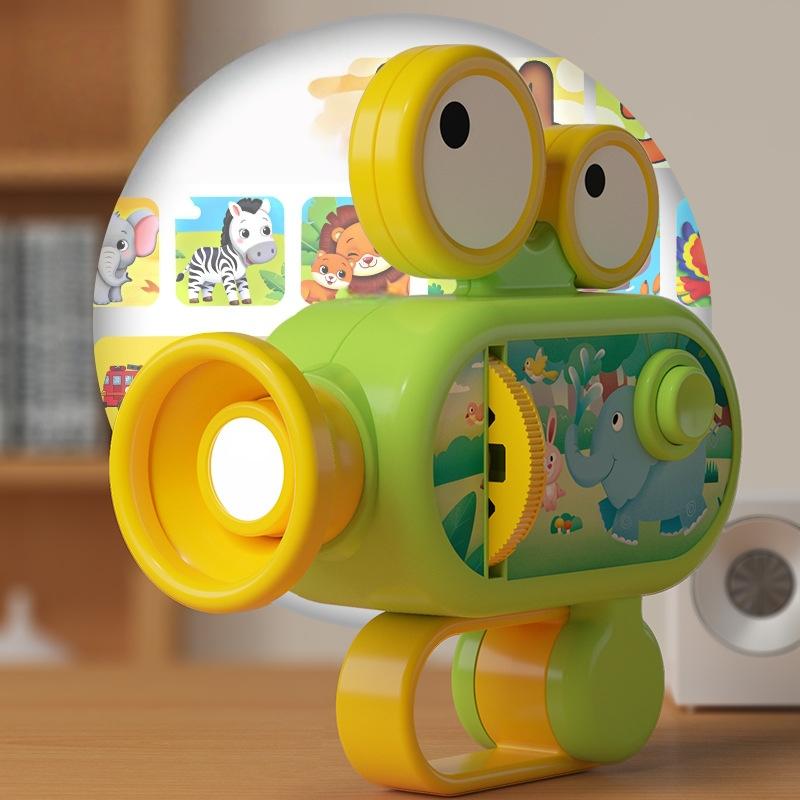 1 Set Baby Früherziehung Puzzle Projektor Taschenlampe Spielzeug Kinder Handheld Projektions-Taschenlampe Leuchtende Spielzeuge Mit 96 Mustern