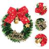 10Pcs/pack Golden Bells Home Party with Red Bows Mini Artificial Wreaths New Year Supplies Christmas