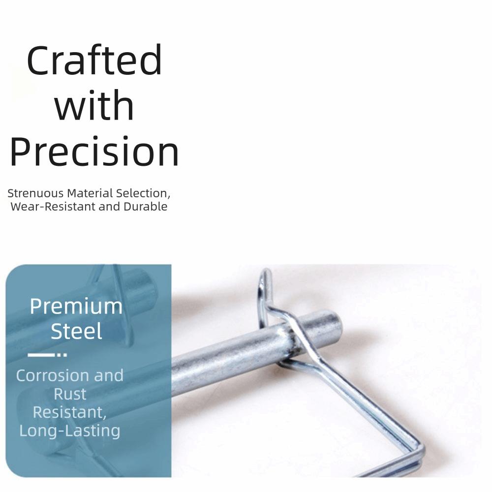 10Pcs Pull Ring Square Locking Pin Square Shaft Quick-Release Pin Auto Car Trailer