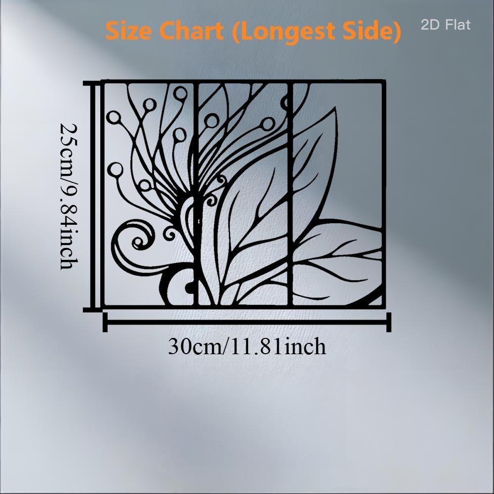 Vintage Floral Metal Wall Art Rustproof Iron Home Decor Gift