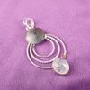 Rainbow Moonstone anheng Edelstenssmykker, 925 solid sterling sølv anheng, håndlaget vakkert smykkeanheng