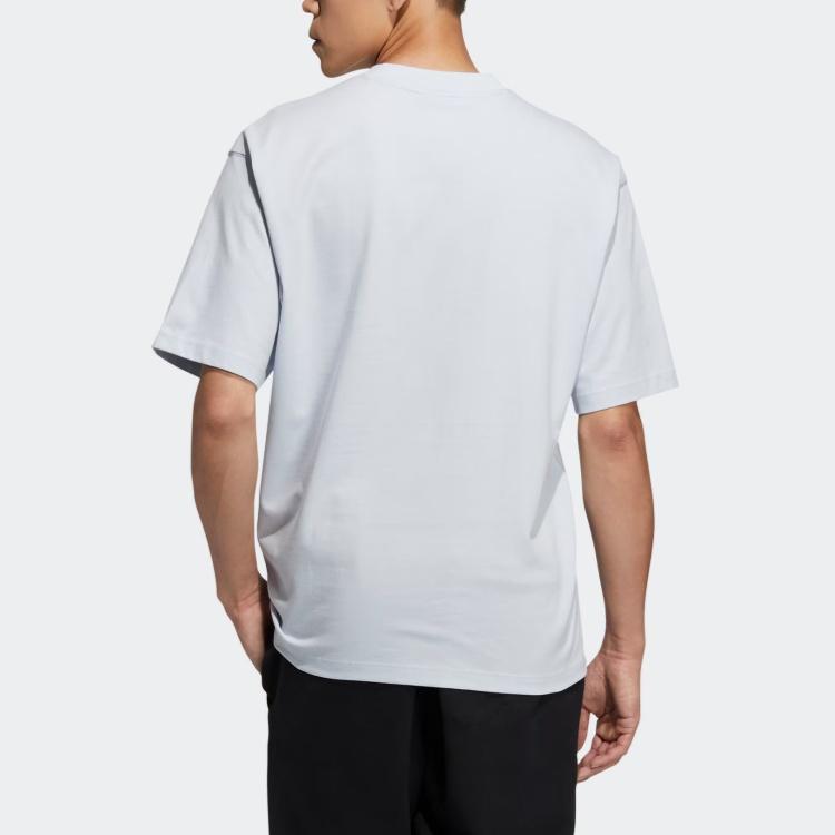 Adidas Originals Adicolor Series Solid Sport Loose Round Neck T-shirt Men Tops Blue HC8583