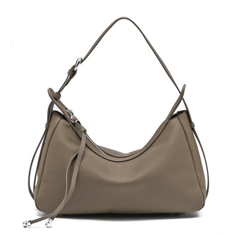 The first layer of cowhide new soft dumpling bag women's versatile niche high-end handbag shoulder messenger bag