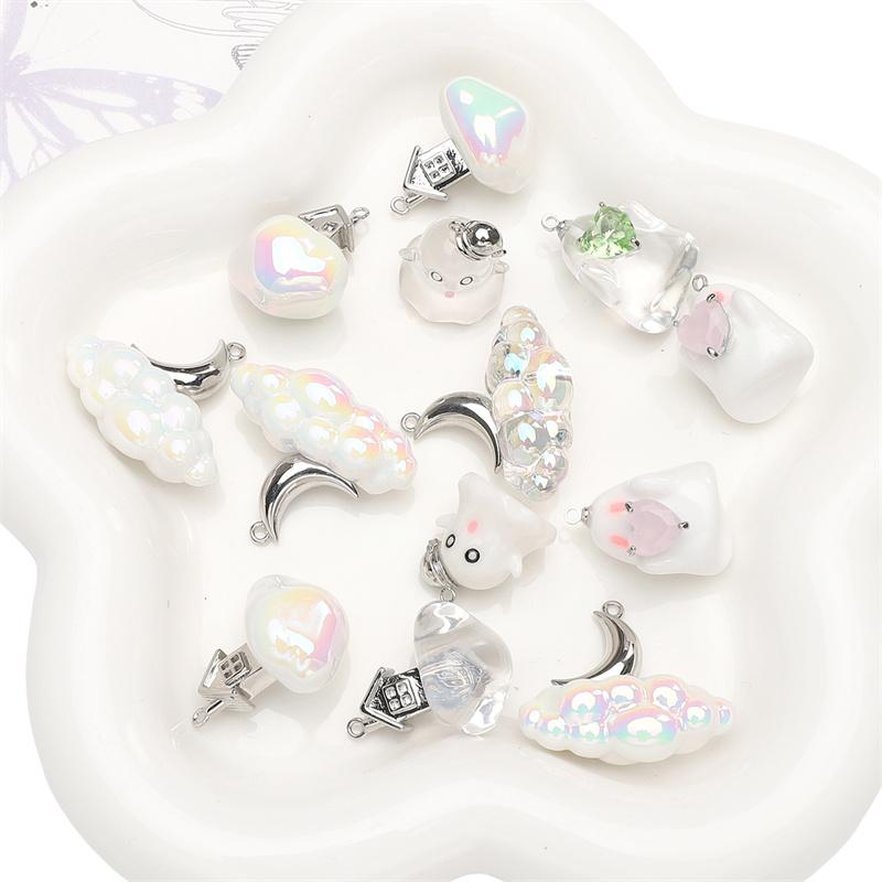 1pc Harz Perlen Charme Legierung Anhänger Für Schmuck Machen DIY Erkenntnisse