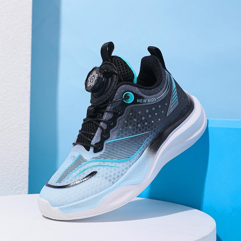 Children's Sports Shoes Boys and Girls Summer New Mesh Running Shoes Single Mesh Breathable Button Shoes Lightweight Cushioning Classmates