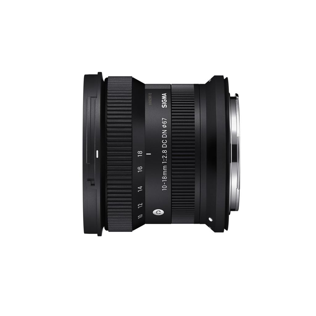 Sigma DC DN lens for Canon RF mirrorless 10-18mm F2.8 mount, zoom, wide-angle, APS-C camera, Contemporary.