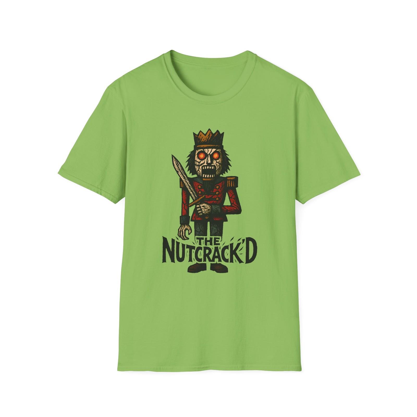 Unisex Softstyle T-Shirt Mens Womens Tees Top Creepy Nutcracker Soldier Sword Gothic Holiday Graphic XL