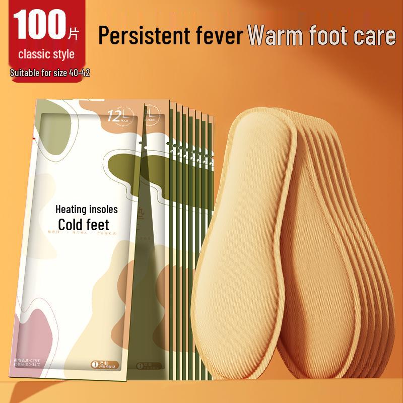 Mugwort Self-Heating Insoles - Warm Foot Patches for Women, Men & Baby - 12-Hour Heating for Cold Feet In Winter