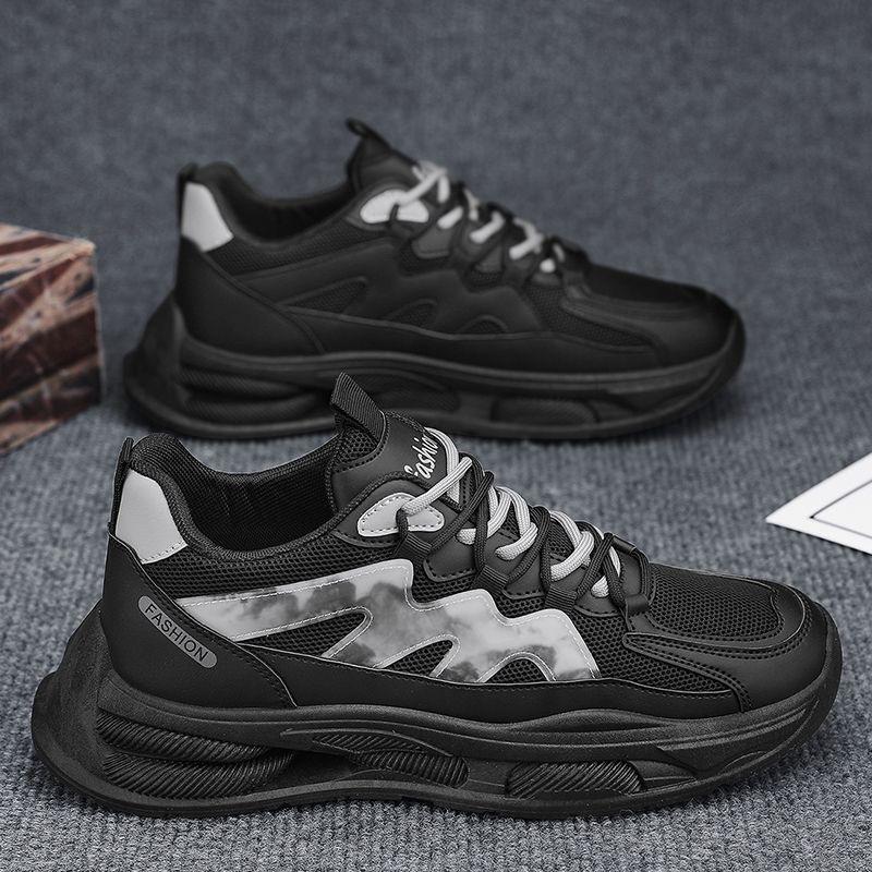 2025 autumn men's shoes new breathable mesh shoes men's trend versatile platform sports shoes casual dad shoes men