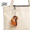 Pocket Keychain Decoration Baby Monkey Hugging Plush Toy Cute Animal Bag Gift for Kids Charm Keys Bags Backpacks Accessory Gifts Friends Durable