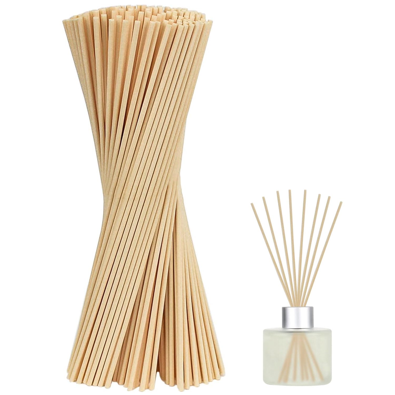

Diffuser Sticks Aroma Sticks 50 Sticks Diameter 3mm Length 23cm Fashionable for Fresh Air 50 Anti-Mold Long-lasting Bedroom/Living Room/Bathroom (Grey