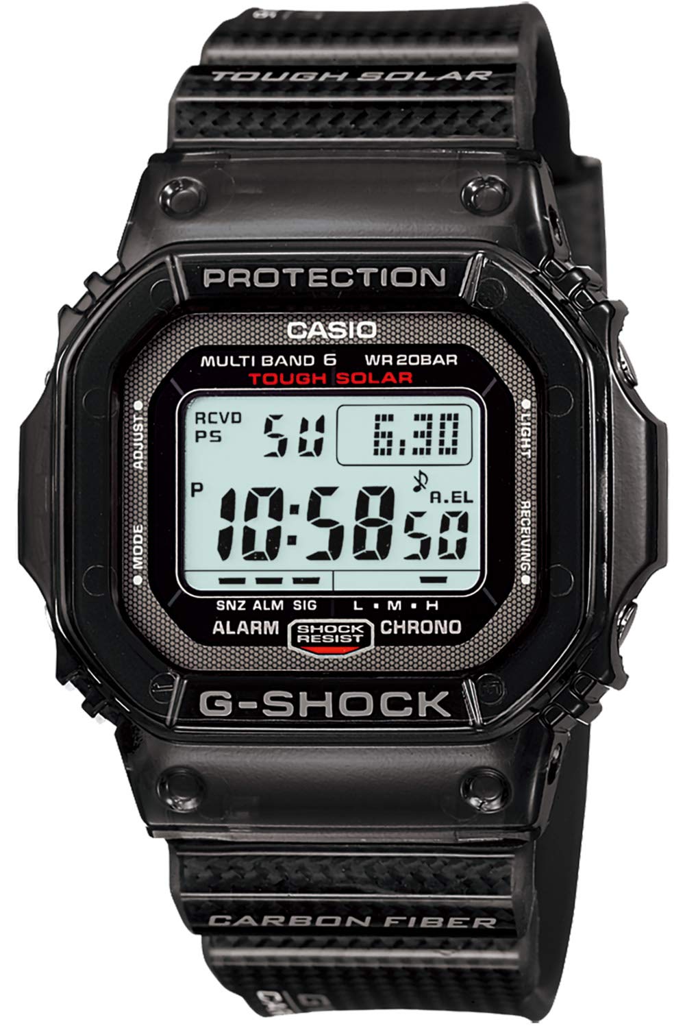 

Casio Solar Watch with EL Black G-Shock Radio-Controlled Backlight, GW-S5600-1JF,