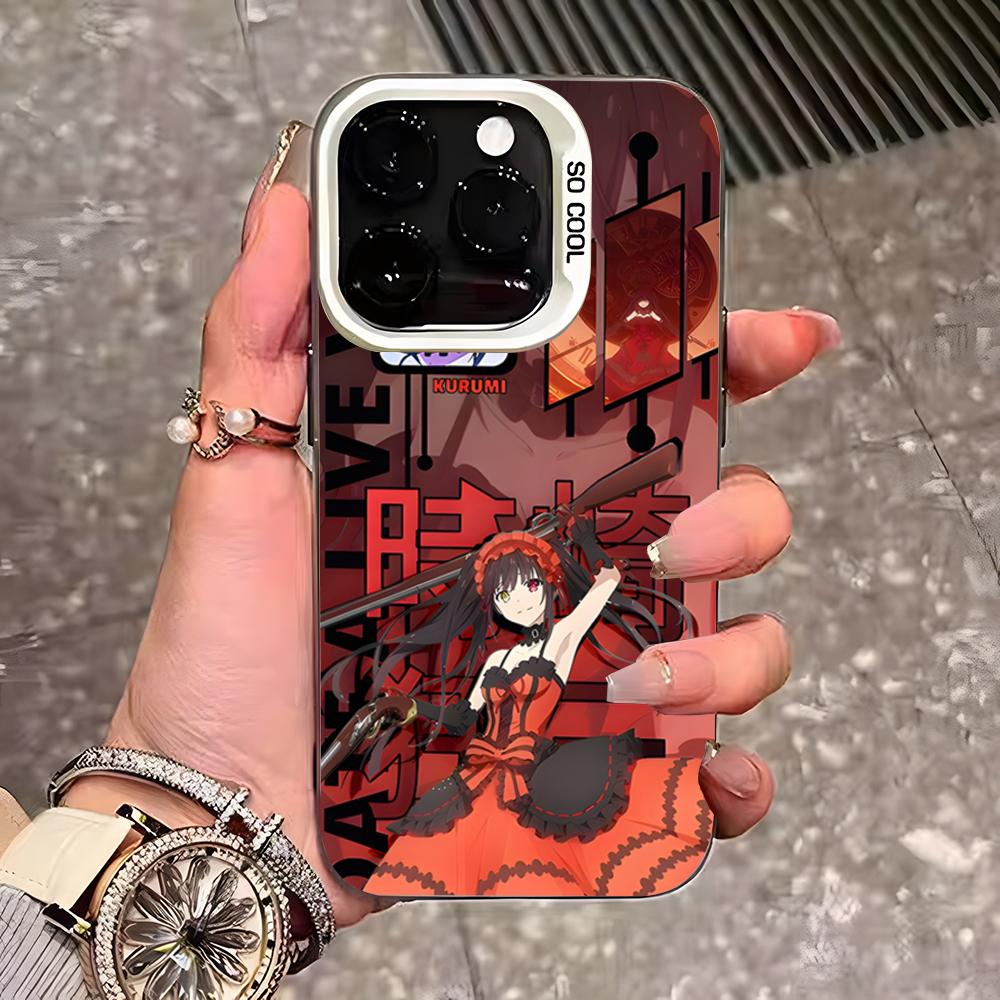 Anime Date A Live Tokisaki Kurumi Cute Phone Case For IPhone 17 Pro Max 16 15 14 13 11 12 Mini Xs Xr 8 Plus Se Color Silver Cove