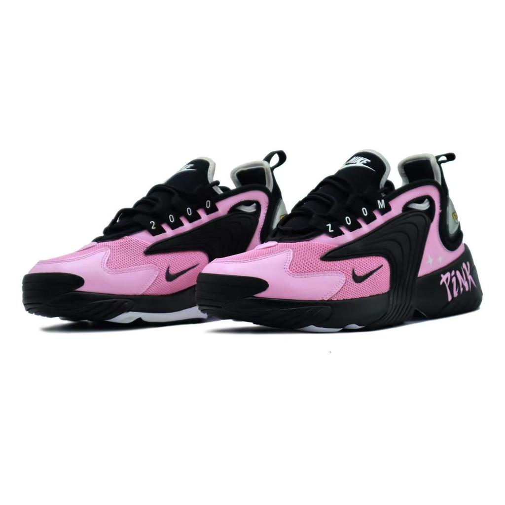 Nike Zoom 2K Low top Running Shoes Women's Black Pink AO0354-100(Team404-)