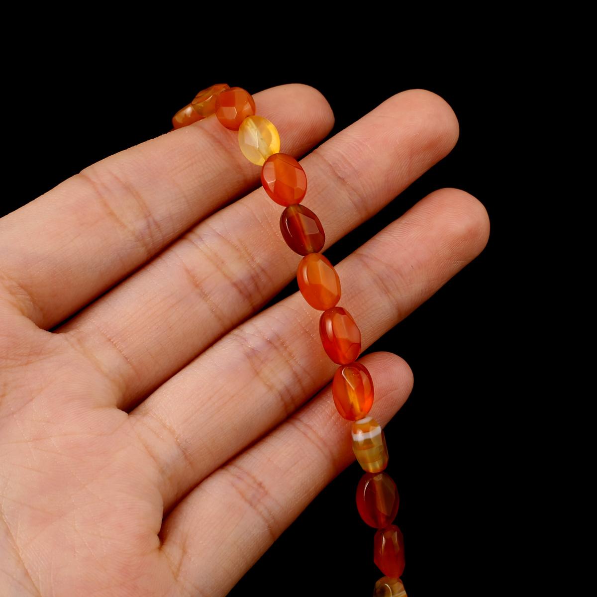 

Бусины из натурального камня опал/розовый кварц овальные граненые бусины для изготовления ювелирных изделий DIY ожерелье браслет серьги аксессуар Red Agate/8x6x4mm