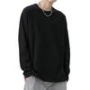 T-shirt da uomo morbida traspirante vestibilità comoda pullover maglietta girocollo manica lunga tinta unita per casa palestra abbigliamento da strada top