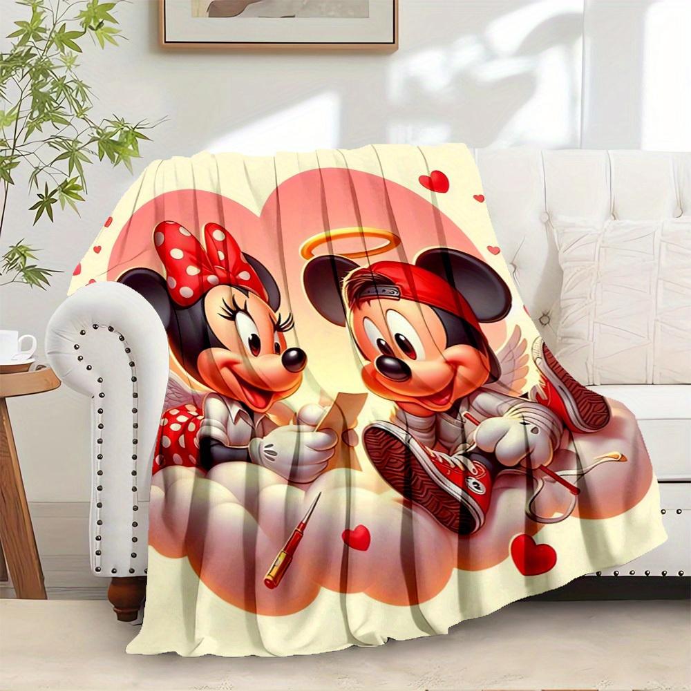 

1pc Flannel Disney Castle Fireworks Mickey Mouse Bedding Throw Blanket 75x90cm