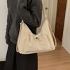 Slouchy Shoulder Bag with Front Pouch Large Capacity Everyday Fashion Tote Bag