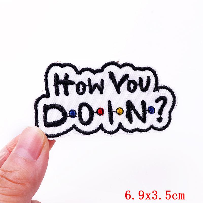 Positive Energy Letter Patch Cartoon Inspirational Quotes Embroidered Patches Iron On Patches For Jeans Jackets Sew Patch DIY